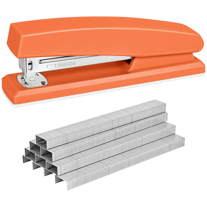 Stapler with 5000 Staples - 25 Sheet Capacity, Staplers for Desk, Black