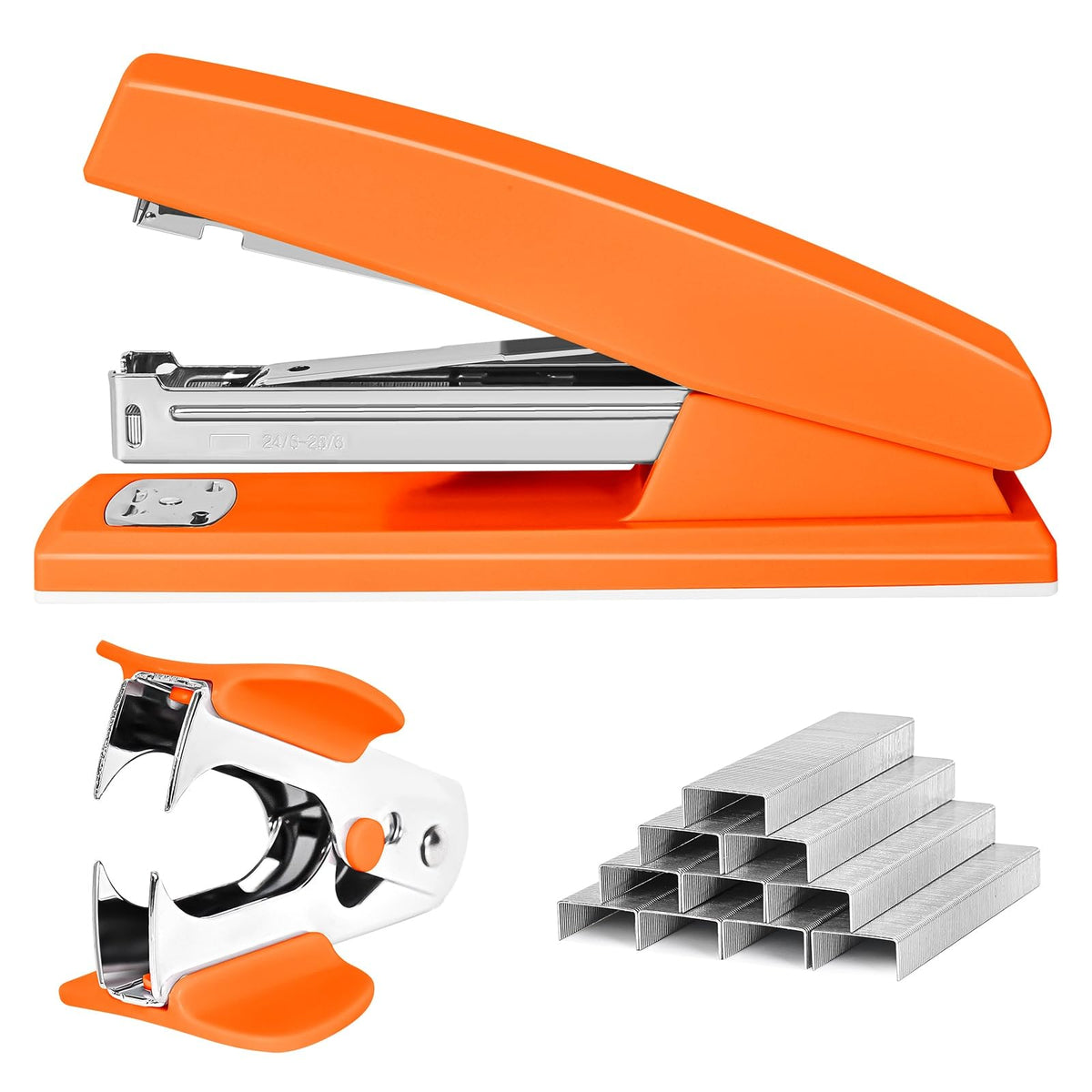 Stapler 25 Sheet Capacity with 1000 Staples and Staple Remover, Black