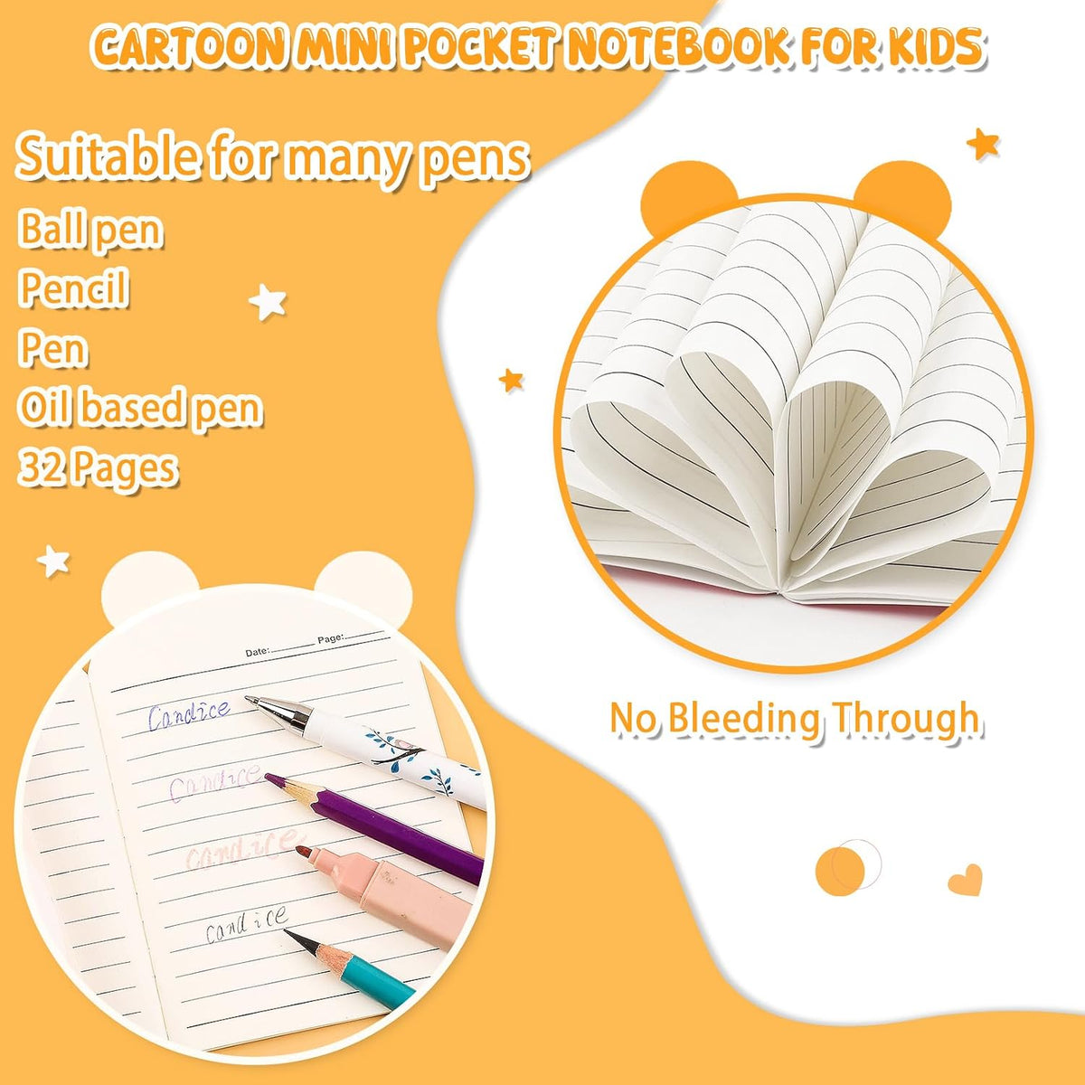 BESARME 24 Pcs Mini Notebooks for Kids Cute Animal Small Pocket Notepads