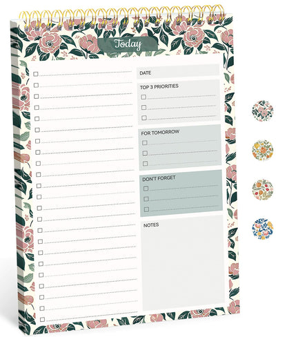 Taja To Do List Notepad, Undated Daily Planner for Work and Goal Setting