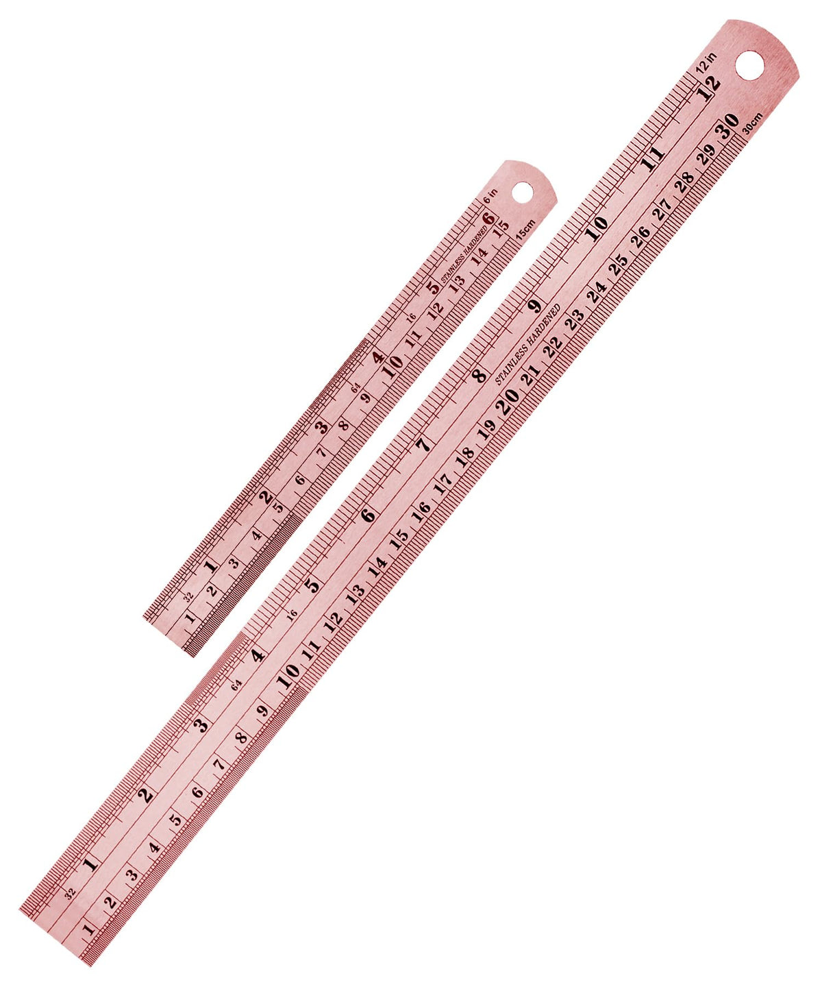 Mr. Pen- Metal Straight Edge Ruler, 2 Pack, 6" and 12", Silver
