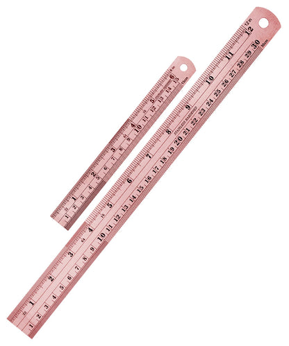 Mr. Pen- Metal Straight Edge Ruler, 2 Pack, 6" and 12", Silver