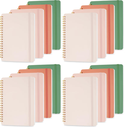4 PCS Small Spiral Notebook 5x7, Spiral Journal Notebook, Notebooks for Work, Note Taking, School, Small Notebooks 5x7 with Strap, Cute Notebooks for Women 50 Sheets