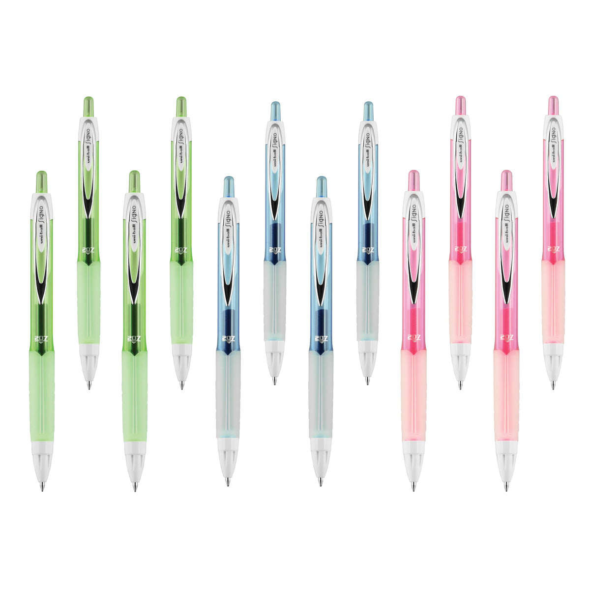 uniball™ 207 Plus+ Gel Pens, Black Ink, 0.7mm Medium Point, 4 Count