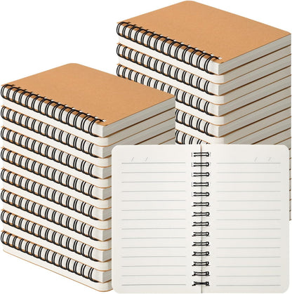 miikoul 60 Pack Spiral Lined Notebooks, 3"×5" 120 Pages for Office Writing