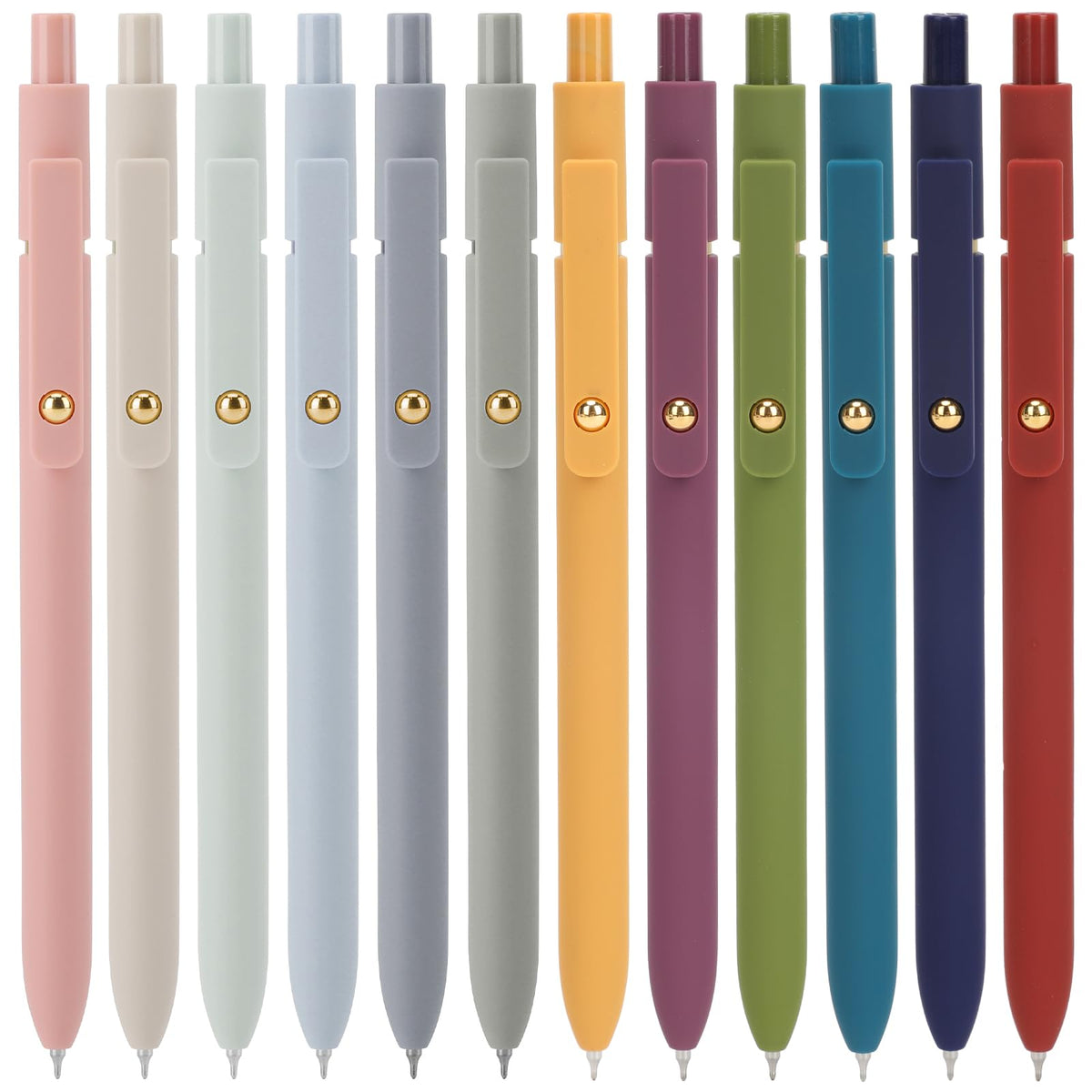 Ddaowanx Gel Pens,6 Pcs 0.5mm Retractable Quick Dry Black Ink Pens