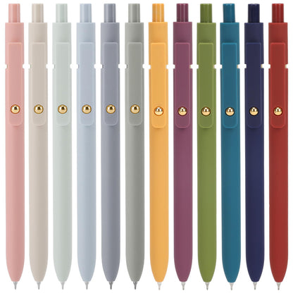Ddaowanx Gel Pens,6 Pcs 0.5mm Retractable Quick Dry Black Ink Pens