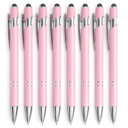 Ballpoint Pen 2-in-1 Stylus Pen with Stylus tip, 1.0 mm Black Ink, 6 Pack
