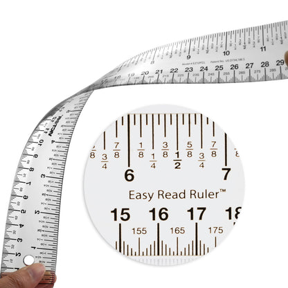 Victor Easy Read 12-Inch Plastic Ruler, Non-Glare Straight Edge Ruler, Standard and Metric Measuring Tool for School, Office, Drafting, Drawing, and Crafts