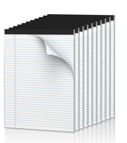 Legal Pads 8.5 x 11 Notepad, 2 Pack White Note Pads 8.5'' x 11'' for Work