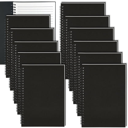 6Pack Spiral Notebook, 5.7x8.3” Small Notebooks for Work 120 Page Note Pads