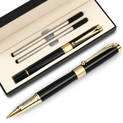 YIVONKA Ballpoint Pen Black Refill,Luxury Ballpoint Line width 0.5mm,Best Ball Pen Gift Set for Men & Women Professional Executive,Office,Nice BallPens Classy Gift Box (Blue)