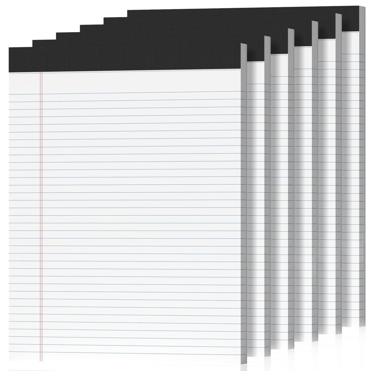 6 Pack Legal Pads 8.5" x 11" College Ruled Yellow Note Pads 8.5 x 11 Inch Micro-Perforated Notepad 300 Sheets in Total Lined Writing Paper Notebook for Office, School Supplies & To-Do Lists