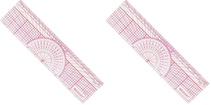 Westcott Engineers' Protractor Ruler, Dual-Scales Cm and Tenths-Inch, Back-to-School, School Supplies, Classroom Supplies, 6-Inch