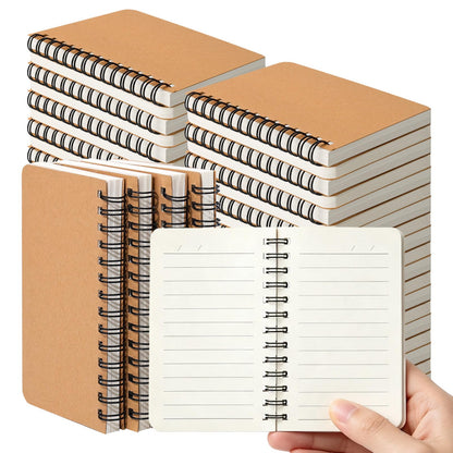 miikoul 60 Pack Spiral Lined Notebooks, 3"×5" 120 Pages for Office Writing