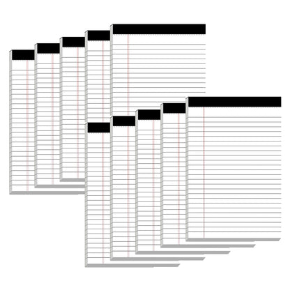 Nichela 5" x 8" Note Pads 6 Pack of Legal Pads Narrow Ruled Notepad with Perforated Notepads 30 Sheets Small Writing Pads 21lb Legal Pad Quality Paper Ideal for Home, Office, or School Use