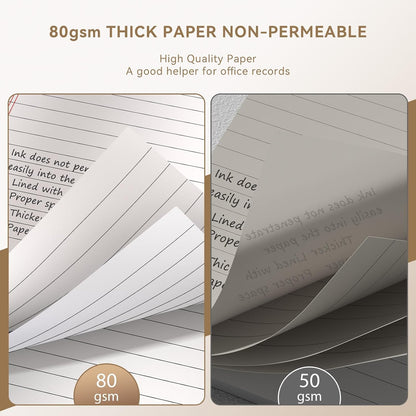 Nichela 5" x 8" Note Pads 6 Pack of Legal Pads Narrow Ruled Notepad with Perforated Notepads 30 Sheets Small Writing Pads 21lb Legal Pad Quality Paper Ideal for Home, Office, or School Use