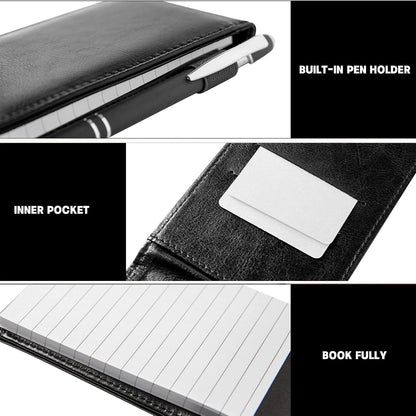 Camelmother 10Pcs Pocket Notepad Holder Set Notebook 3 x 5 Inch With Pen