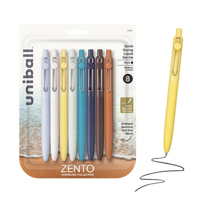 uniball™ Zento Gel Pens, Black Ink, 0.7mm Medium Point, 4 Count