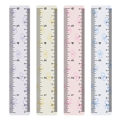 BAYTORY 4Pcs Transparent Acrylic Ruler 12 Inch, Plastic Straight Rulers