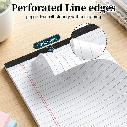 7 PCS Note Pads 5x8 Small Legal Pads 210 Sheets, Perforated Small Notebook Notepad 5 x 8 ,College Ruled Lined Paper Pads 80GSM, Mini Hard Backing Writing Pads Memo for Work School &Office Supplies-Multicolor