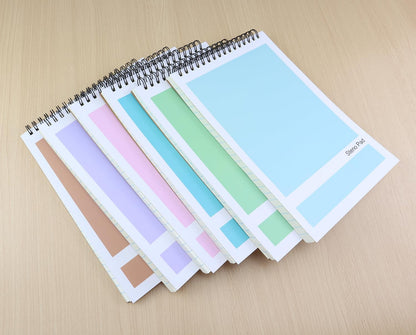 Steno Pad,6 Pack Top Spiral Notepads,6" x 9",80 Sheets, Gregg Rule Steno Notebook for Writing Notes in School, University, College, Office,Home