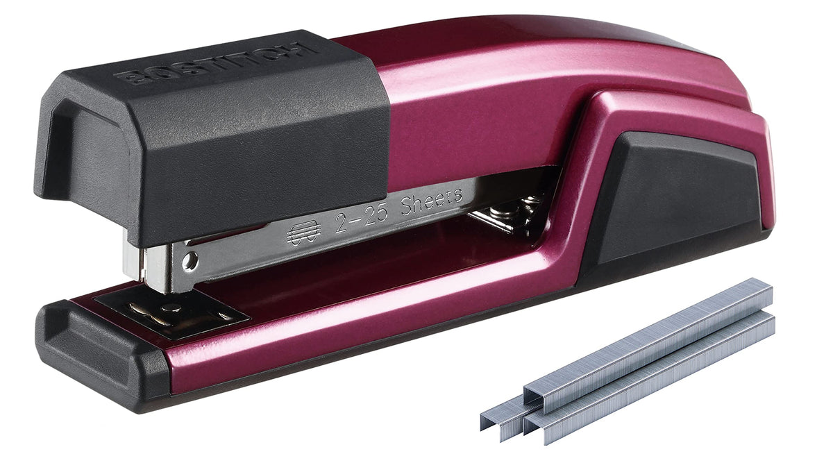Bostitch Office Epic Metal 3 in 1 Stapler, 25 Sheet Capacity, Includes 210 Staples in Staple Storage Compartment & Integrated Remover,