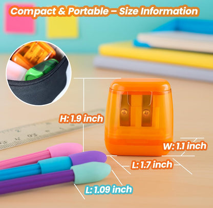 Pencil Sharpener, Manual Pencil Sharpeners, Handheld for Kids & Adults