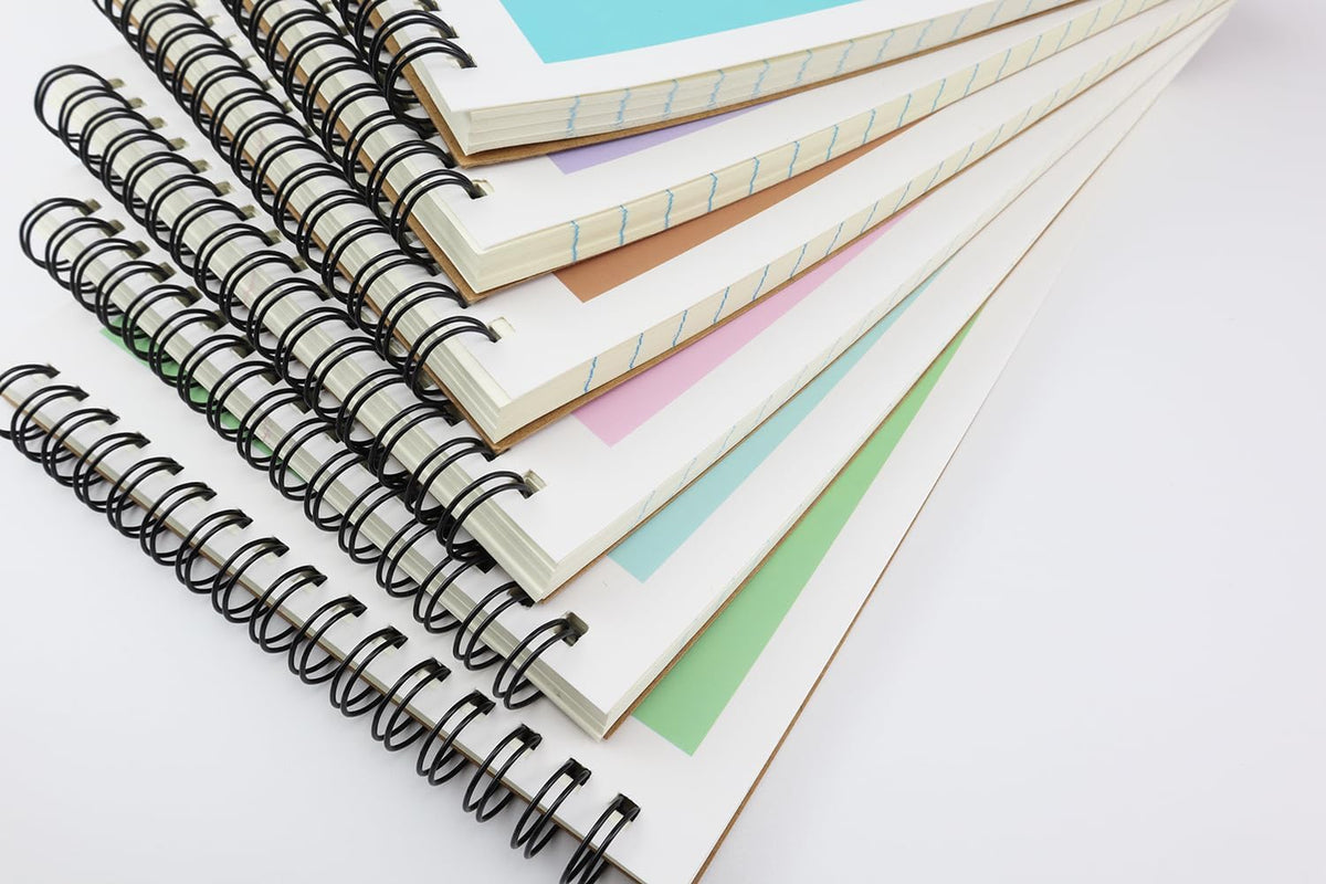 Steno Pad,6 Pack Top Spiral Notepads,6" x 9",80 Sheets, Gregg Rule Steno Notebook for Writing Notes in School, University, College, Office,Home