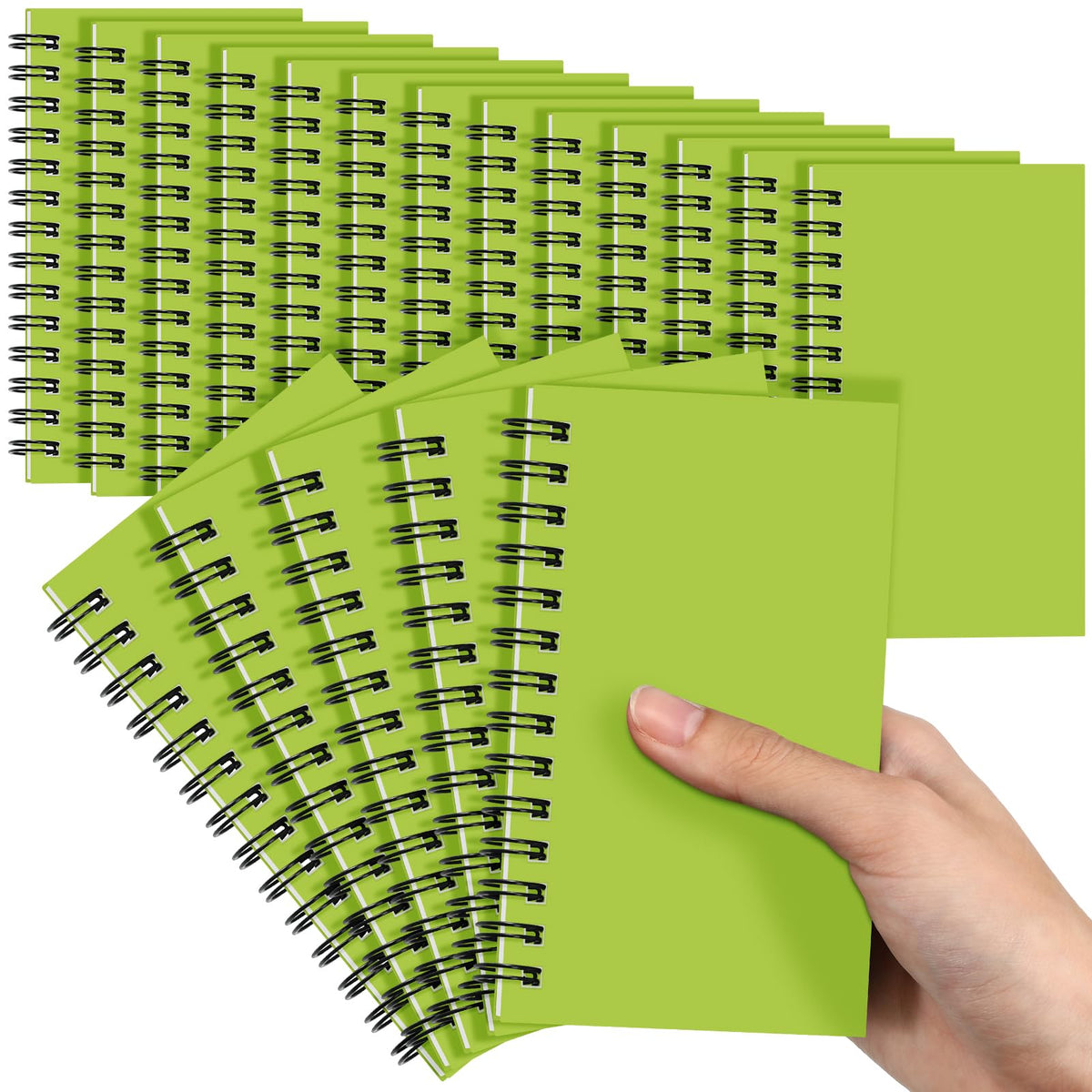 Jutom 18 Pcs Small Spiral Notebook Memo Pad 3x5, Orange