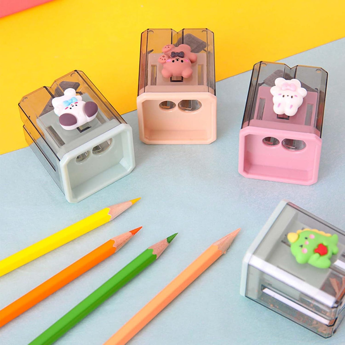 2PCS Pencil Sharpener, Lip Liner Sharpener, sharpened Pencil, Children's Pencil, Office Supplies, School Supplies, School (2), Transparent