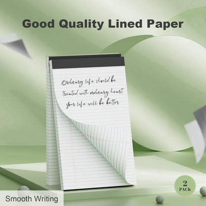 Legal Pads 8.5 x 11 Notepad, 2 Pack White Note Pads 8.5'' x 11'' for Work