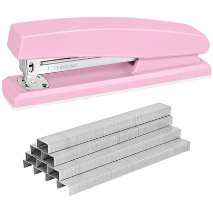 Stapler with 5000 Staples - 25 Sheet Capacity, Staplers for Desk, Black