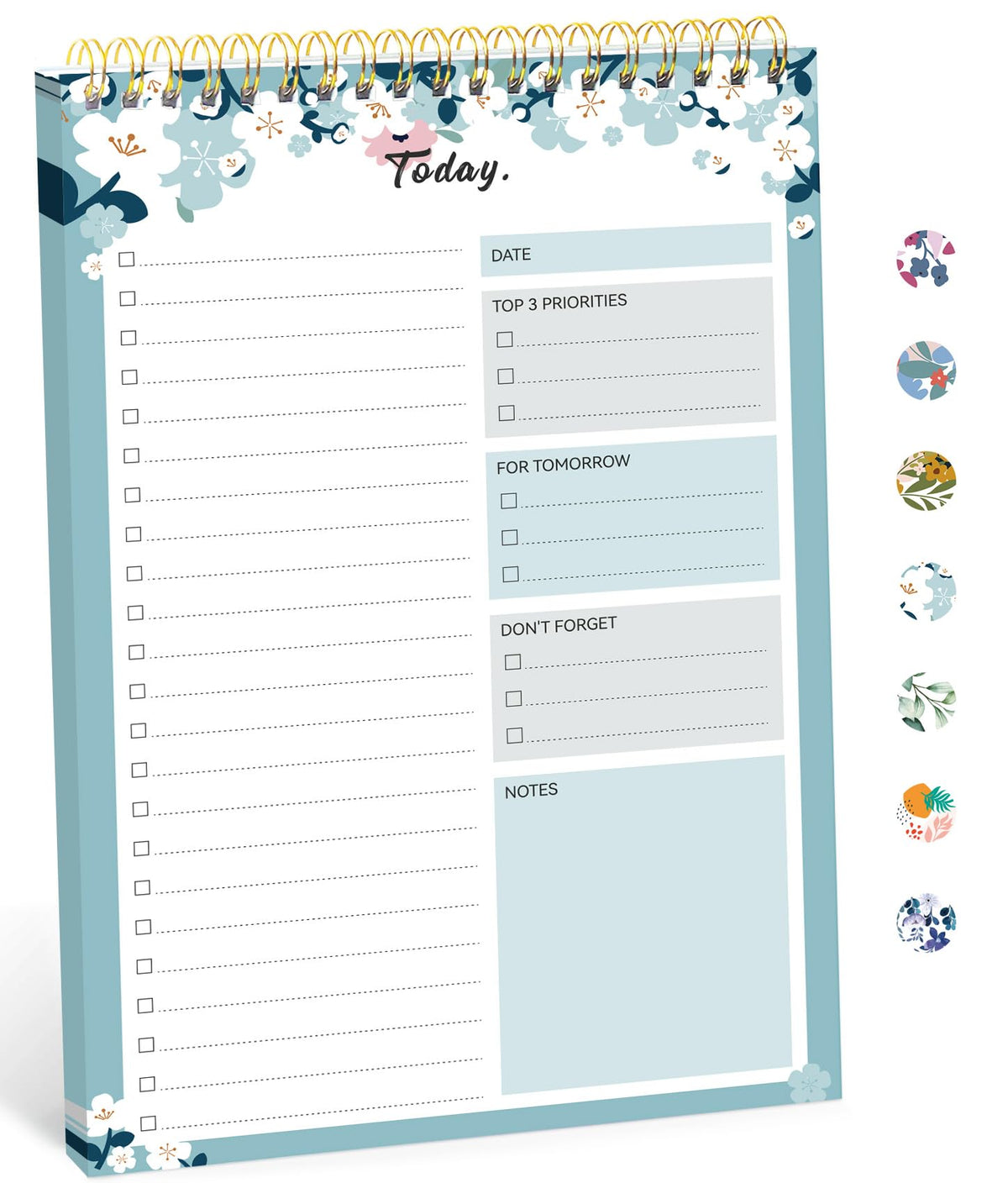 Taja To Do List Notepad, Undated Daily Planner for Work and Goal Setting