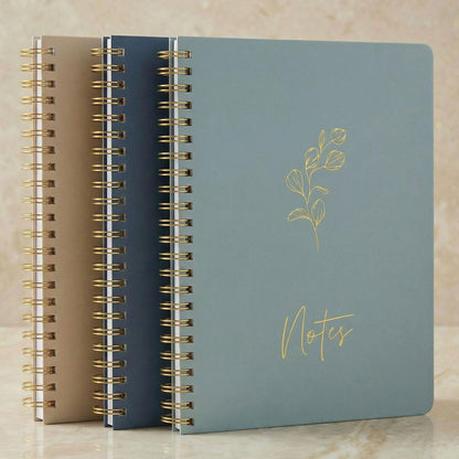 Aesthetic Spiral Notebook Set of 3 For Women - Cute College Ruled 7x5