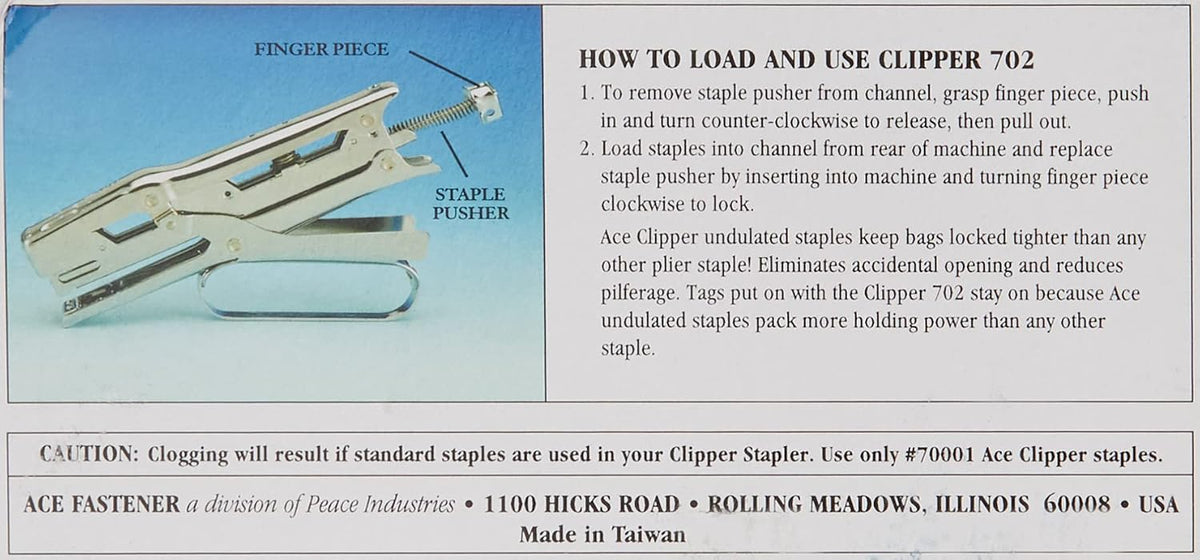 Advantus Ace Chrome Clipper Stapler 702 Stapling Plier