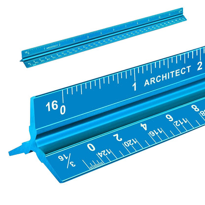 Architectural Scale Ruler, Imperial Measurements 12''