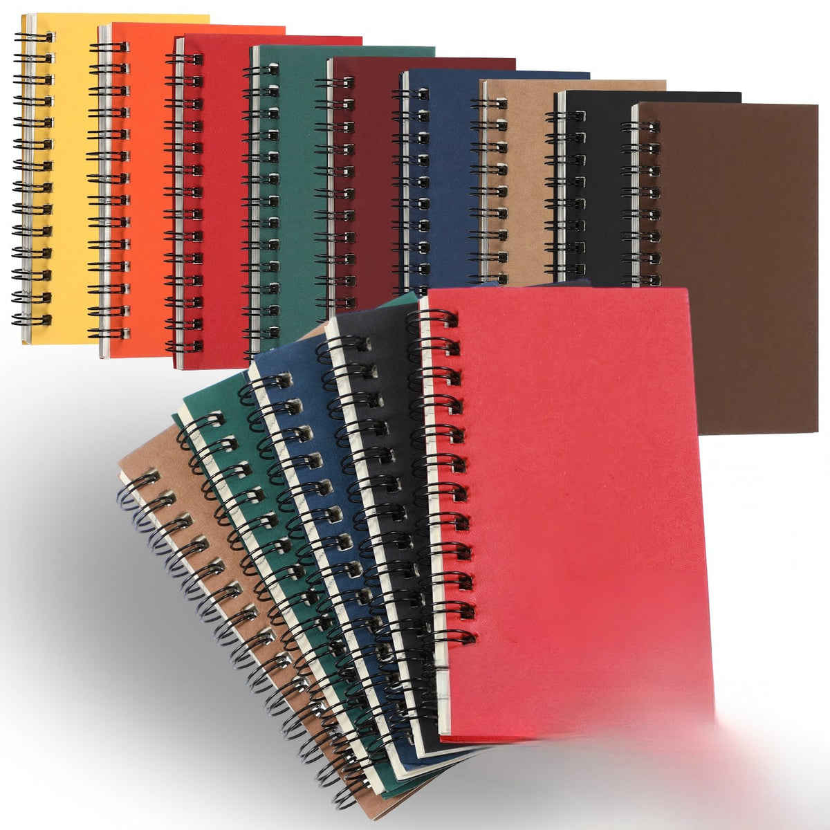 Jutom 18 Pcs Small Spiral Notebook Memo Pad 3x5, Orange