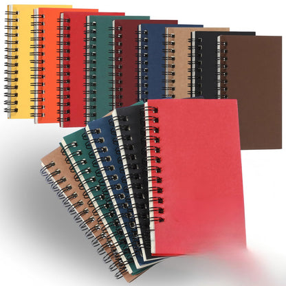 Jutom 18 Pcs Small Spiral Notebook Memo Pad 3x5, Orange
