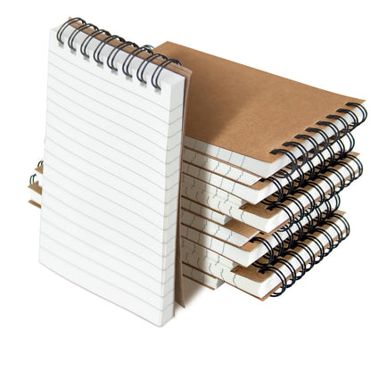 12 Pack 3x5" Mini Notebook, Small Spiral College Ruled Notepad for School