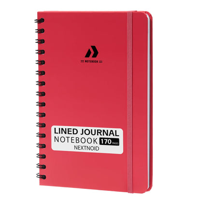 Nextnoid Lined Spiral Notebook Journal For Women & Men - A5(5.8" x 8.3") 170 Pages, Hardcover Notebooks for Work & Note Taking, College Ruled Journals for Writing - Grey
