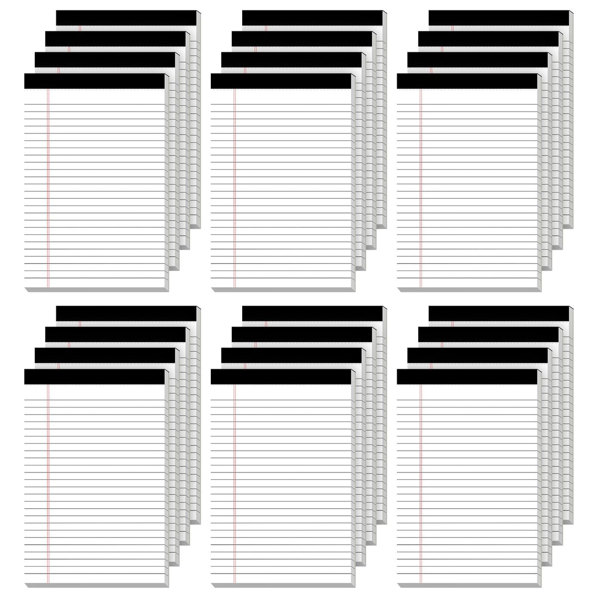Nichela 5" x 8" Note Pads 12 Pack of Legal Pads 30 Sheets Notepad College Ruled Small Writing Pads Perforated Pages Paper Pads 80GSM Heavyweight Paper Note Pads for Home, Office, or School