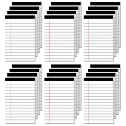 Nichela 5" x 8" Note Pads 12 Pack of Legal Pads 30 Sheets Notepad College Ruled Small Writing Pads Perforated Pages Paper Pads 80GSM Heavyweight Paper Note Pads for Home, Office, or School