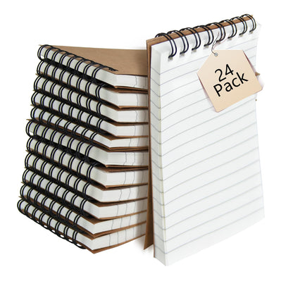12 Pack 3x5" Mini Notebook, Small Spiral College Ruled Notepad for School