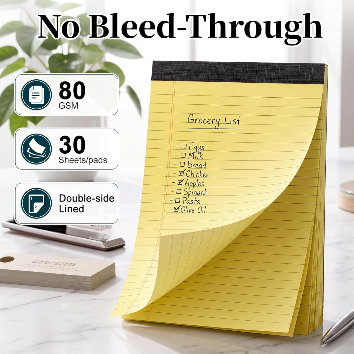 7 PCS Note Pads 5x8 Small Legal Pads 210 Sheets, Perforated Small Notebook Notepad 5 x 8 ,College Ruled Lined Paper Pads 80GSM, Mini Hard Backing Writing Pads Memo for Work School &Office Supplies-Multicolor