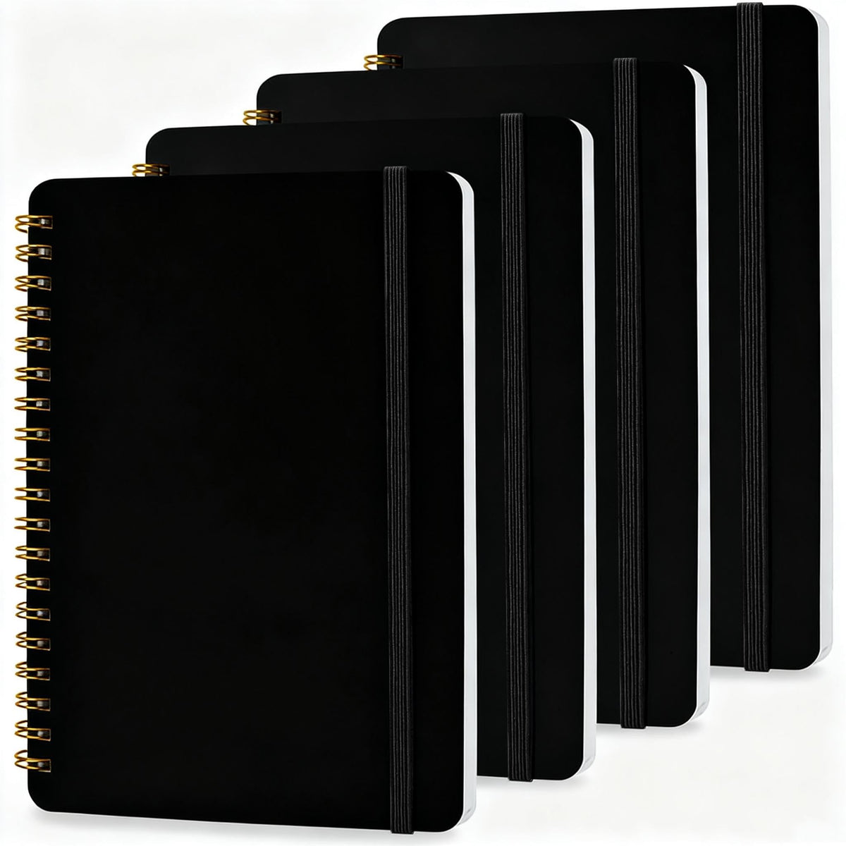4 PCS Small Spiral Notebook 5x7, Spiral Journal Notebook, Notebooks for Work, Note Taking, School, Small Notebooks 5x7 with Strap, Cute Notebooks for Women 50 Sheets