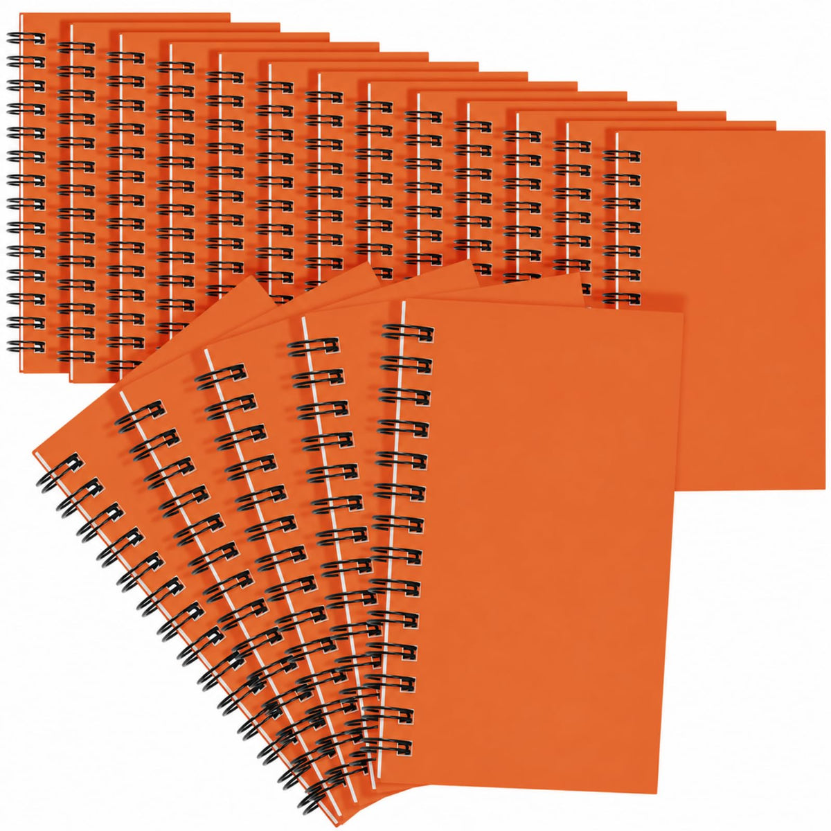 Jutom 18 Pcs Small Spiral Notebook Memo Pad 3x5, Orange