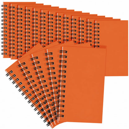 Jutom 18 Pcs Small Spiral Notebook Memo Pad 3x5, Orange