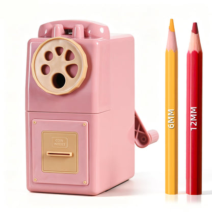 ZMOL Heavy Duty Manual Hand Crank Pencil Sharpener, Desktop, Black