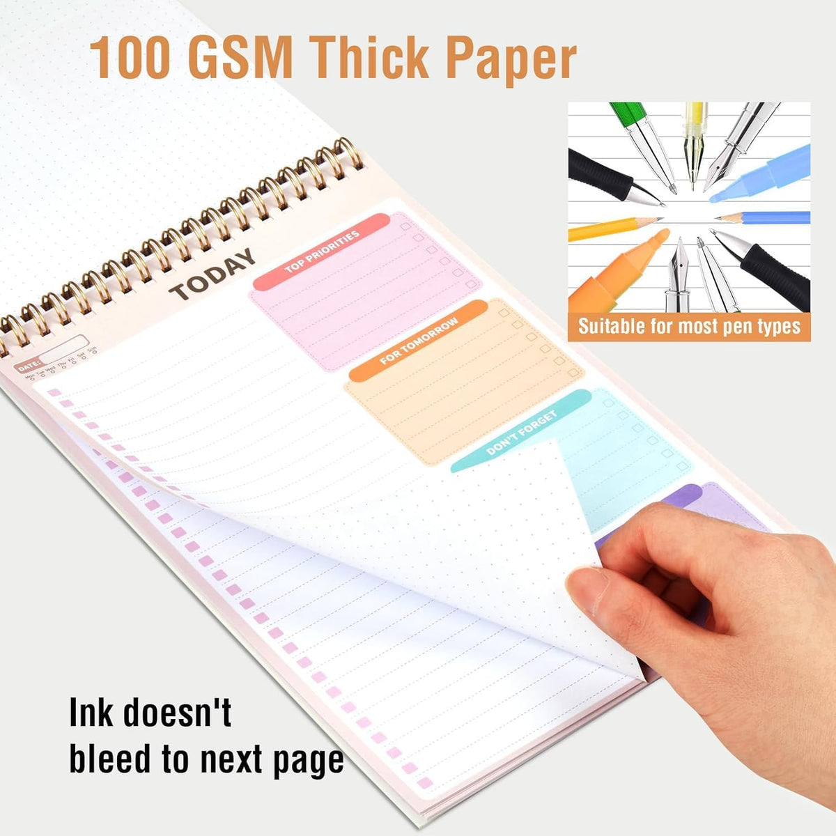 Forvencer To Do List Notepad (6.5 x9.8), To Do List Notebook for Work